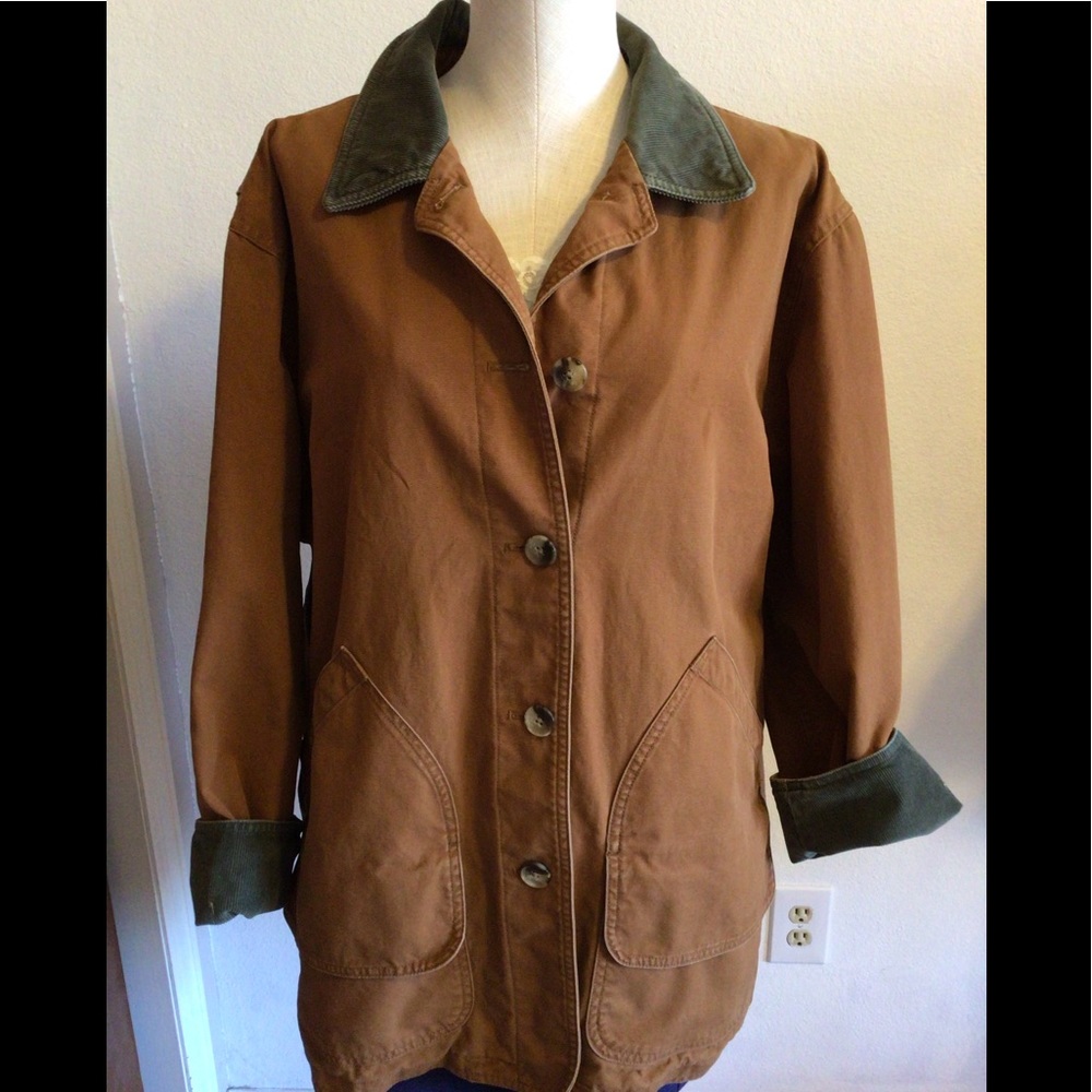 Lands End brown Canvas Barn Chore Jacket. Size XL 18-20